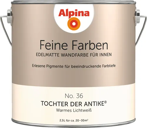 Wandfarbe in subtilem Beige ALPINA Feine Farben Tochter der Antike 2,5L