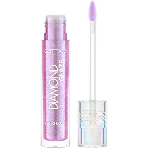 Catrice Diamond Glaze Lip Gloss, Nr. 030, Violett, sofortiges Ergebnis, glänzend, holographisch, glitzernd, vegan, ohne Parabene, ohne Mikroplastikpartikel, Nanopartikel frei, 1er Pack (3ml)