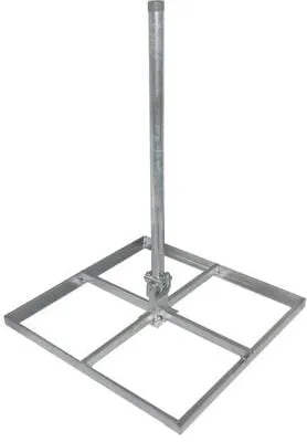 Astro STH 440 Flachdachhalter für 4 Betonplatten - SAT-Antennen Flachdachhalter aus verzinktem Stahl, ideal für Satellitenantennen bis 100 cm Durchmesser, sorgt für stabile Befestigung und hohe Wetterbeständigkeit.