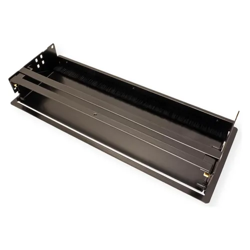 Bachmann CONI Einbaurahmen 4-fach schwarz RAL 9005 (911.091) - Der Bachmann CONI 4-fach Einbaurahmen in Schwarz (911.091) ermöglicht eine elegante Integration von Steckdosen und Kabeln in Arbeitsflächen. Ideal für moderne Büros und Schreibtische, sorgt er für optimale Ordnung und Zugänglichkeit.