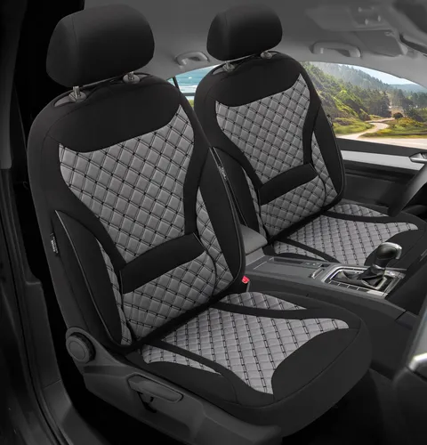 BREMER SITZBEZÜGE für Hyundai Tucson NX4 (2020+) – 2-teiliges Set in Schwarz/Grau - Hochwertige Schonbezüge für Hyundai Tucson NX4 ab 2020. Schützen Sie Ihre Sitze mit strapazierfähigem Mikrofaser-Velours und praktischen Taschen. Einfache Montage mit Klettsystem und optimaler Sitzkomfort.