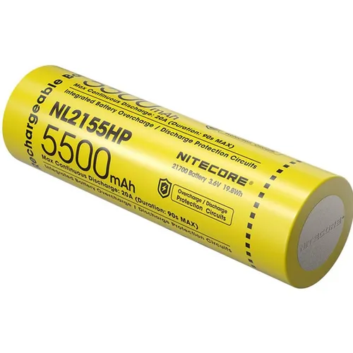 Nitecore NL2155HP 5500mAh 21700 High Performance Rechargeable Li ion Battery (1 Stk., 21700, 5500 mAh) (D300701)