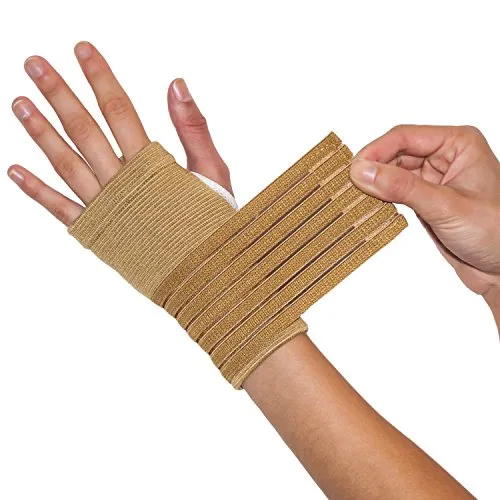 Handgelenk-Bandage mit Zugband zur Stabilisierung und Entlastung - Beige