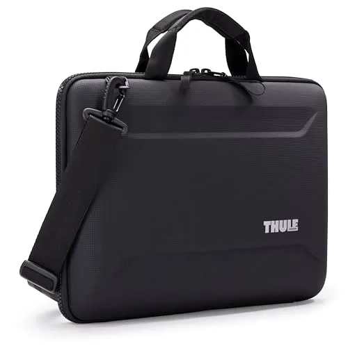 Thule Gauntlet 5 MacBook Attaché 16" schwarz - Robuste Aktentasche für dein MacBook 16" mit Formschutz, ermöglicht die Nutzung des Laptops während des Transports. Ideal für den sicheren und stilvollen Alltag.