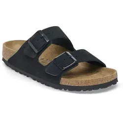 Birkenstock Leder-Pantoletten "Arizona" in Schwarz - 38