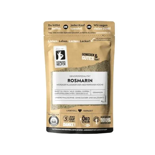 Bremer Gewürzhandel Rosmarin, gemahlen, getrockneter Rosmarin zum Kochen und Braten, ideal für Marinaden, 40g