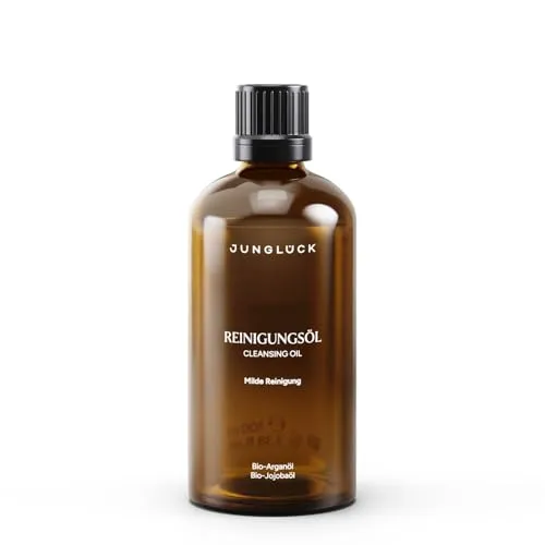 Junglück Reinigungsöl vegan 100ml - Tagespflege, 100% veganes Reinigungsöl für sanfte und gründliche Reinigung der Haut, ideal für eine natürliche Schönheitspflege.