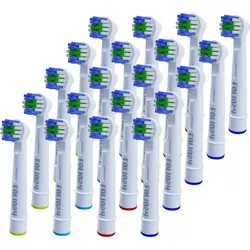 Ersatzbürsten Aufsteckbürsten für Oral B Precision Clean Zahnbürsten - Weiß 20 x