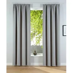 Otto Home Verdunkelungsvorhang "Solana" in hellgrau, 245cm, modernes Design - Der unifarbene Verdunkelungsvorhang "Solana" von OTTO home sorgt für stilvolle Akzente und zuverlässige Privatsphäre. Ideal für Wohn- und Schlafräume, schützt er vor unerwünschten Blicken und verbessert das Raumklima.