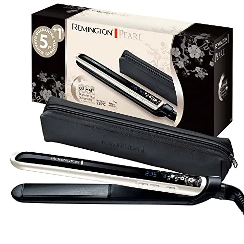 Remington Glätteisen S9501 - Testsieger mit Keramikbeschichtung - Glätteisen mit hochwertiger Keramikbeschichtung für 8x glattere Haare. Digitales Display mit 10 Temperatureinstellungen, ideal für perfektes Styling zu Hause oder auf Reisen.