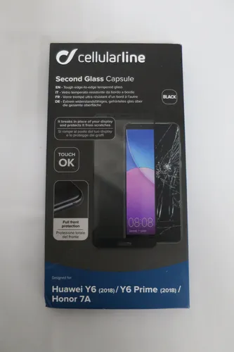 Cellularline Display Schutzglas Glas Bildschirm für Huawei Y6 Honor 7A Glass 033