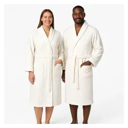 Betz Bademantel MALMÖ - Microfaser mit Schalkragen für Herren und Damen - Bademantel aus hochwertiger Mikrofaser mit Kapuze, pflegeleicht und langlebig, ideal für Sauna und Wellness.