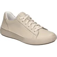 Josef Seibel Claire 01 Damen-Sneaker - Bequeme Leder-Sneaker in Sandfarbe mit robuster Laufsohle und Schnürung für optimalen Halt, ideal für den Alltag und in Bequemschuhweite G.