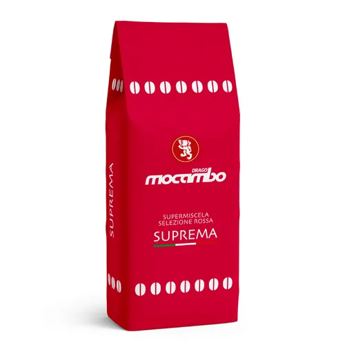 Drago Mocambo Suprema 1kg - Kaffee mit intensiver Würze, 70% Arabica und 30% Robusta, langzeitröstet für volles Aroma und perfekte Crema. Ideal für Vollautomaten und Siebträger.