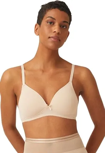 T-Shirt-BH NATURANA, Damen, Gr. 90, Cup A, beige (puder) - Funktionsunterwäsche: Nahtlos geformte Cups für perfekten Tragekomfort ohne Bügel – ideal unter figurnaher Kleidung.