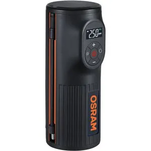 OSRAM Luftpumpe TYREinflate 2000 - Elektrische Akkupumpe für alle Ventile, 8,3 bar, mit Autostopp-Funktion und Powerbank-Funktion