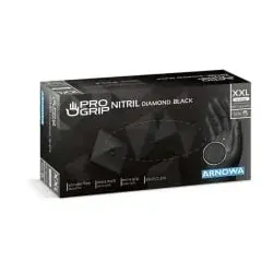 PROGRIP Nitril Diamond Black Einmalhandschuhe, puderfrei, schwarz 361-XXL , 1 Packung = 50 Stück, Größe XXL