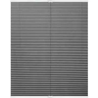 Lichtblick Plissee Klemmfix ohne Bohren (Hellgrau, 70x210 cm) - Rollos mit einfacher Montage dank verstellbarer Klemmträger. Stufenlose Höhenverstellung und modernes Design in Crushed Optik, lichtdurchlässig und blickdicht.