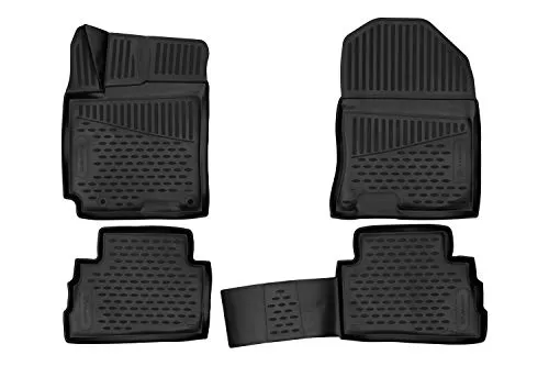 Element Premium 3D Gummimatten für Hyundai Kona Mk1 (2017-2023) - Hochwertige Fußmatten mit 100% Allwetterschutz, passgenau gefertigt für perfekten Sitz und einfache Reinigung. Ideal für jedes Wetter – robust und langlebig.
