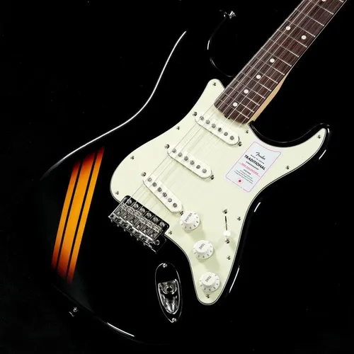 Fender made in Japan Traditional 2025 60s Stratocaster Competition Black - E-Gitarre mit klassischem 60er Jahre Design, ideal für authentischen Sound und Spielgefühl.