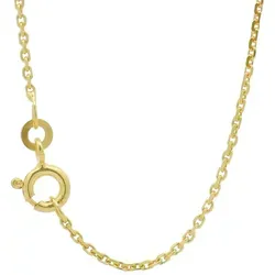 HOPLO Goldkette Ankerkette diamantiert Länge 38cm - Breite 1,3mm - 333-8 Karat Gold, Made in Germany goldfarben 38 cm Kindergröße