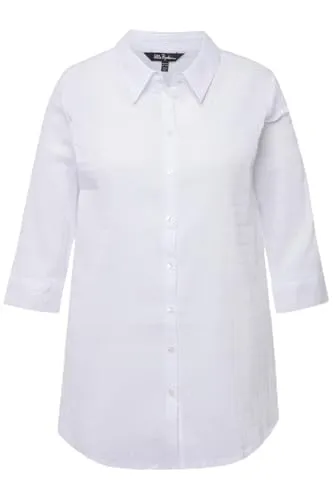 Ulla Popken Damen Bubblebluse Schneewittchen 50-52 - Blusen & Tuniken für Damen, pflegeleichte Bubble-Qualität, bügelleicht und schnell trocken für maximalen Komfort.