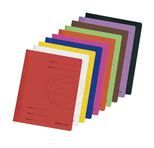 Herlitz Hefter 10 Herlitz Manila Karton Schnellhefter / DIN A4 / 10 verschiedene Farb