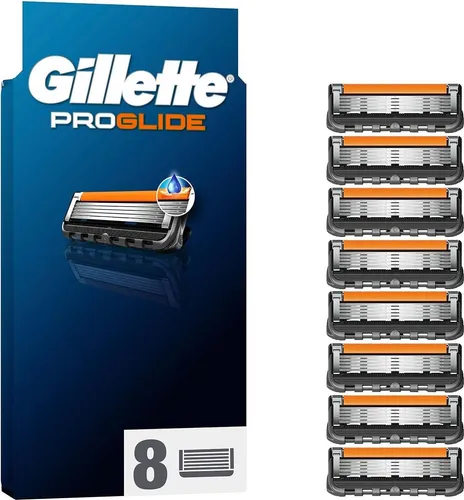 Gillette Fusion ProGlide Ersatzklingen - 8 Stück - 8 UltraSharp ProBlades für eine besonders gründliche und angenehme Rasur. Mit verbessertem Lubrastrip für mehr Komfort und FlexBall-Technologie für optimale Anpassung an die Gesichtskonturen.