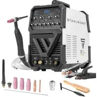 STAHLWERK ACDC WIG 200 Puls Schweißgerät – 2-in-1 für alle Metalle - Professionelles WIG & MMA Schweißgerät bis 200A, ideal für präzises Schweißen von Stahl, Edelstahl, Aluminium und mehr. Kompakt, leistungsstark und vielseitig einsetzbar.