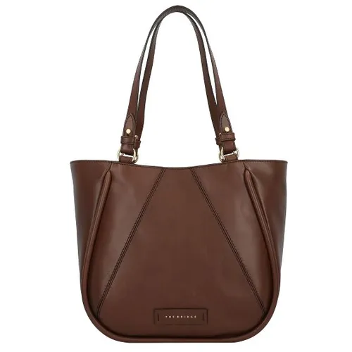 The Bridge Brigida Schultertasche aus Leder 33 cm in Braun - Elegante Handtasche aus hochwertigem Leder, ideal für stilbewusste Frauen, mit genügend Platz für Ihre Essentials.
