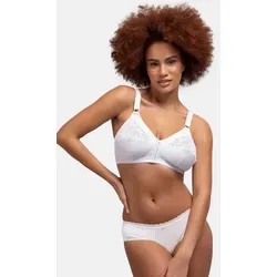 Dorina Bralette-BH Monica mit Spitzeneinsätze an den Cups, ohne Bügel, bequem weiß 85
