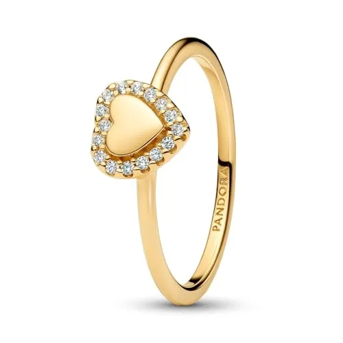 Pandora Damenring Herz Goldfarben 163801C01-60 Ringgröße 60/19,1