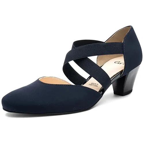 ARA Damen TOULOUSE Pumps in Blau, Größe 36 - Damen-Pumps aus echtem Leder mit eleganter Sohle und PLUS-Weite für optimalen Tragekomfort.