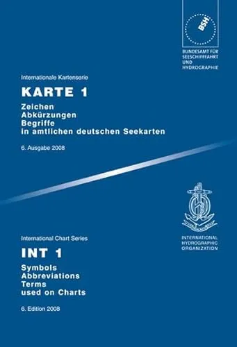 Karte 1 - Zeichen, Abkürzungen, Begriffe in amtlichen deutschen Seekarten (Internationale Kartenserie): INT 1 - Symbols, abbrevations, terms used on ... chart series) (Deutsche Seekarte)
