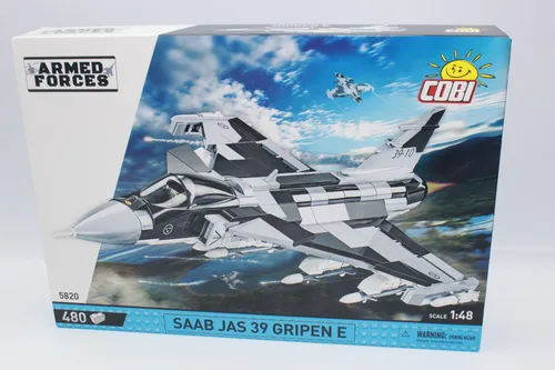 Saab JAS 39 Gripen E Konstruktionsspielzeug - Spielzeug: 480-teiliges Modell für Kinder ab 7 Jahren, fördert Kreativität und motorische Fähigkeiten beim Bauen.