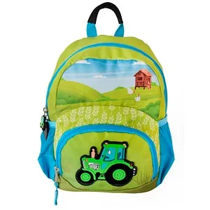 DONAU Kindergartenrucksack Traktor blau/grün - Robuster Kindergartenrucksack in blau/grün mit Traktor-Design, ideal für kleine Entdecker. Praktisch für den täglichen Einsatz im Kindergarten.