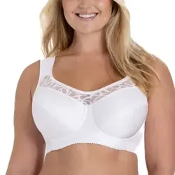 Miss Mary Cotton Simplex Underwire Bra BH Weiß F 90 Damen - Miss Mary Cotton Simplex Bügel-BH – ideal für den Alltag mit optimaler Passform und weicher Baumwollmischung. Gepolsterte Träger für hohen Tragekomfort und zuverlässigen Halt bei jeder Aktivität.