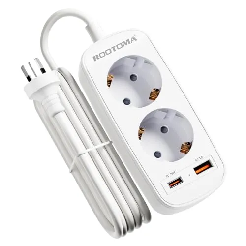 Adapter für Australien, China Mit PD20W USB Schnellladegerät, Deutschland Stecker, 2-Fach Steckdosenadapter für Australien, Argentinien, Neuseeland, 1,5M Kabel, Typ I