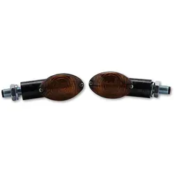 HIGHSIDER Smart Cateye Bulb Mini Blinker Körper Schwarz / Linse getönt (Paar), Vorne & Hinten, schwarz