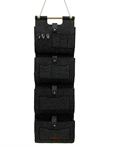 DeSen Hängeorganzier für Tür und Wand - Multifunktionale Aufbewahrungstasche - Praktischer Home-Organizer aus robustem Filz für eine stilvolle und platzsparende Aufbewahrung. Ideal für Garderobe, Bad oder Küche mit mehreren Taschen für alles Wichtige.