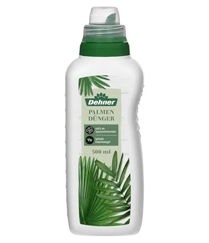 Dehner Palmendünger 500 ml – Hochwertiger Flüssigdünger für Palmen - Effektiver NPK-Flüssigdünger für gesunde Palmen, unterstützt das Wachstum mit wichtigen Spurennährstoffen. Ideal für kräftige, grüne Blätter und die Pflege Ihrer Pflanzen.