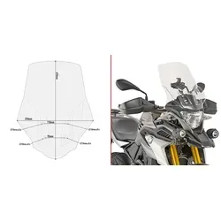 Givi Verkleidungsscheibe D5126STG für BMW G 310 GS klar - Autoglas, hochwertige Windschutzscheibe für optimalen Windschutz und verbesserten Fahrkomfort auf deiner BMW G 310 GS.