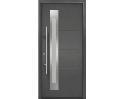 Haustür EcoStar ISOPRO Secur IPS 780S - Metalltür in anthrazit, 1100 x 2100 mm, mit Polyurethankern für optimale Isolierung und Sicherheit. Ideal für moderne Eingangsbereiche.
