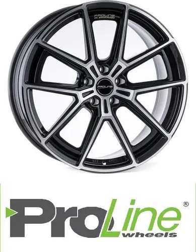 ProLine PF25 Forged Felgen 8,5X20 5/112 ET45 Black Polished - Hochwertige Alufelgen für sportliche Fahrzeuge, mit eleganter Black Polished Oberflächenbehandlung und einer maximalen Traglast von 800 kg.