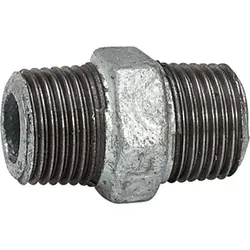 Riegler Doppelgewindenippel 280 AG/AG R 3/8 Temperguss schwarz feuerverz.