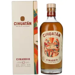 Cihuatan Cinabrio Rum El Salvador 12YO - Premium Rum für Genießer - Rum, 12 Jahre gereift, klar und mild im Geschmack, perfekt zum Verschenken oder für besondere Anlässe.