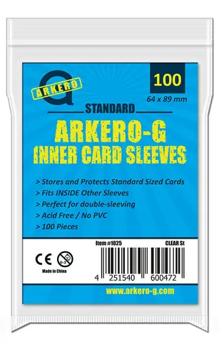 Arkero-G Inner Card Sleeves Pro-Fit 64x89 mm Magic Pokemon Karten Hüllen 100