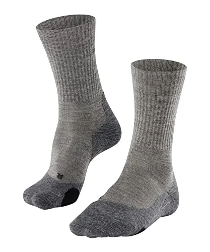 Falke Trekking TK2 Wool Men 39-41 kitt/mouline - Sportsocken mit hohem Merinowolle-Anteil für angenehmen Tragekomfort. Ideal für Trekkingtouren, bieten optimale Druckverteilung und gelenkschonende Polsterung.