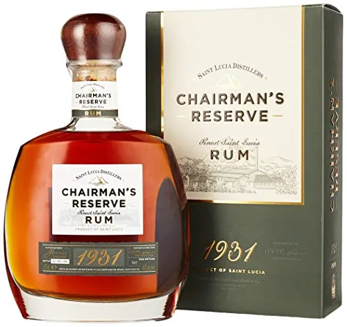 CHAIRMAN'S RESERVE 1931 Limited Edition Rum - Exquisite 0,7L Flasche mit 46% vol aus St. Lucia, ein einzigartiger Blend aus Melasse und Agricole für Kenner.