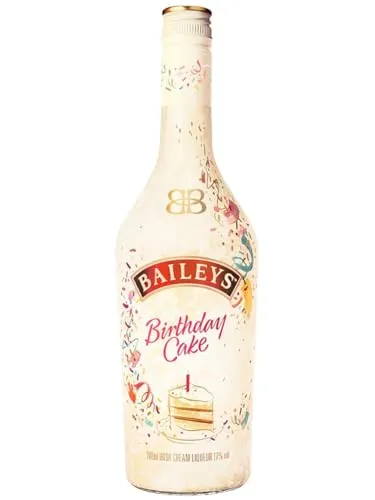 Baileys Birthday Cake - Original Irish Cream Likör - Likör mit köstlichem Geburtstagskuchen-Geschmack, perfekt für besondere Anlässe und zum Verschenken, B-Corp zertifiziert für nachhaltigen Genuss.